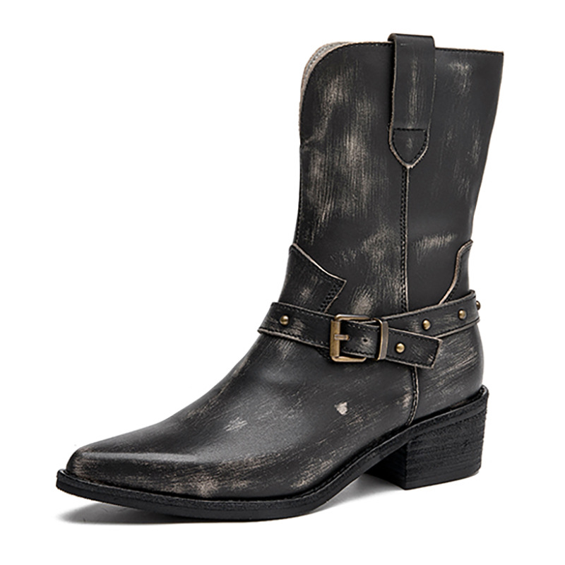 Ethnic Fashion Style - Stivaletti alla caviglia da donna con