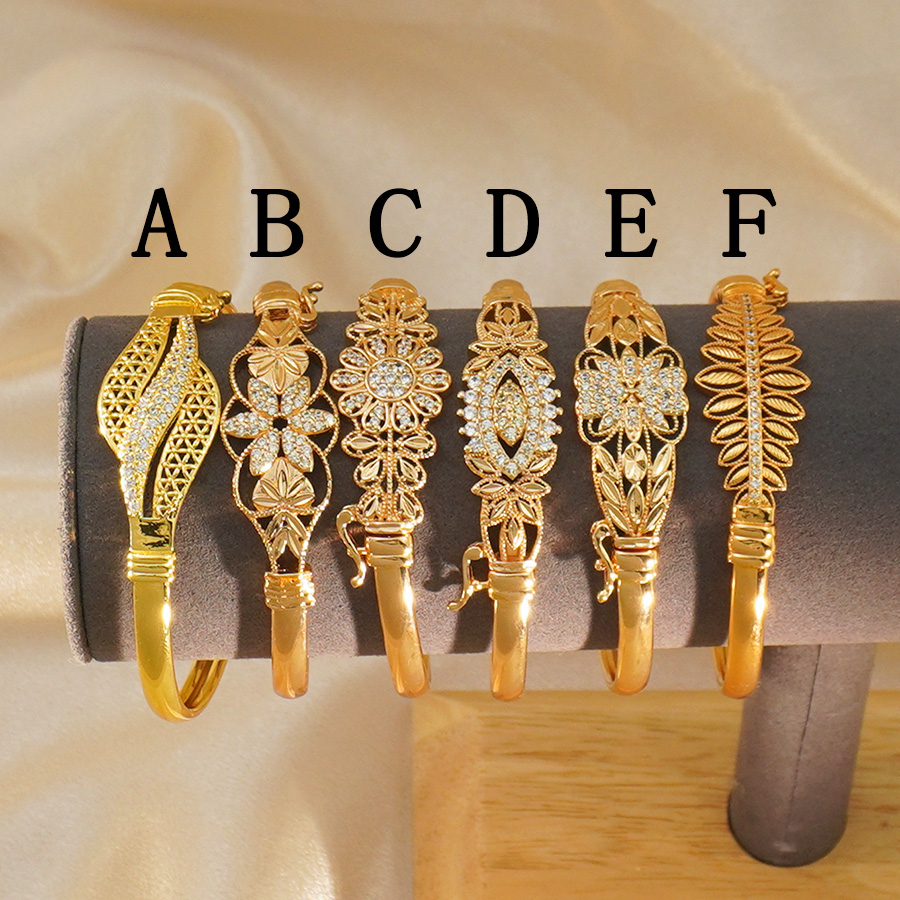 Ethnic Fashion Dubai - Bracciale in pietra intarsiata con zirconio