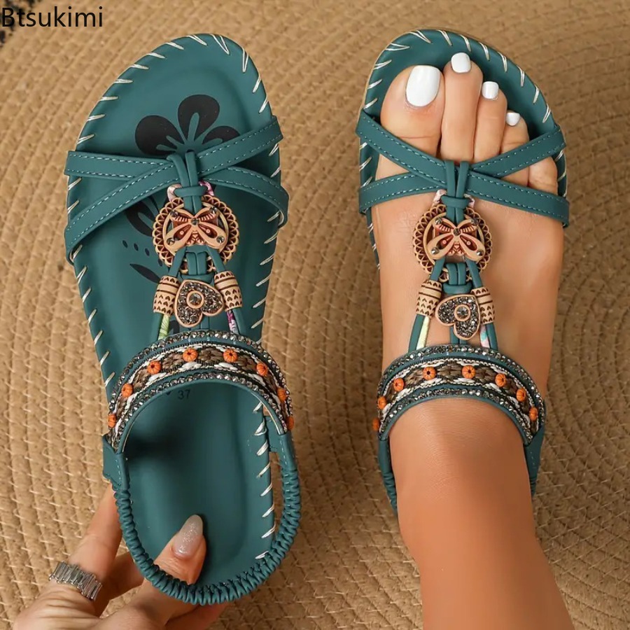 Ethnic Fashion For Women - Sandali Boho da Donna, Scarpe Casual
