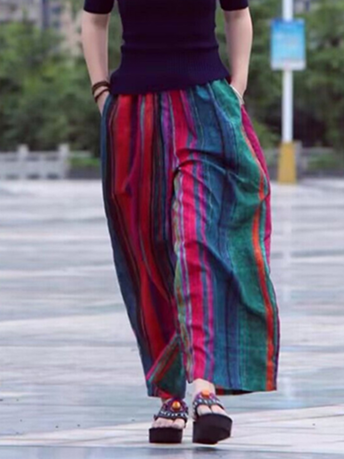 Pantaloni Estivi Casual a Gamb - Ethnic Fashion Style recensione e prezzo